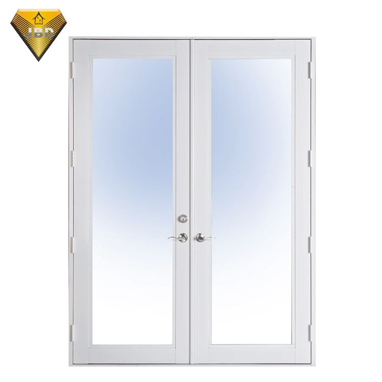 French Open Aluminum Alloy Steel Glass Door Double Entry Side Opening Modern Graphic Design for Hotel Exterior Finished Surface
