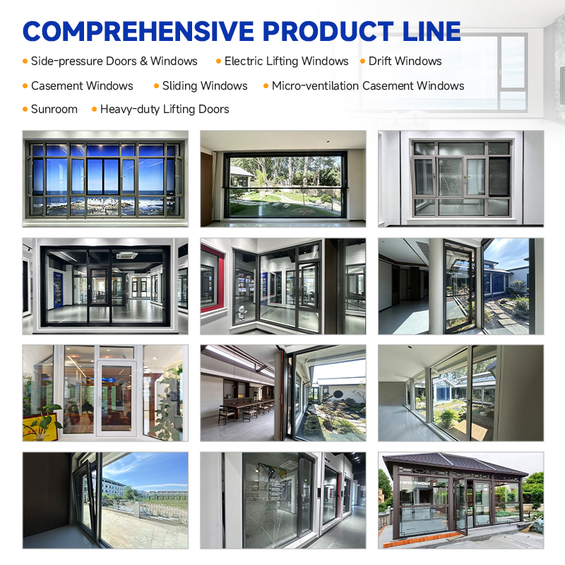 HUACAI Factory Supply Finished Aluminum Door High Safety Performance for Holiday Cottage Door