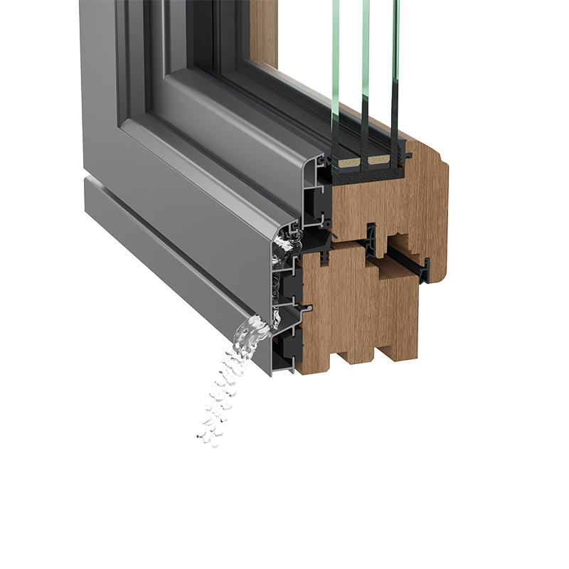 Energy Saving Aluminum Clad Wood Casement Window Outward Opening Home Replacement Window