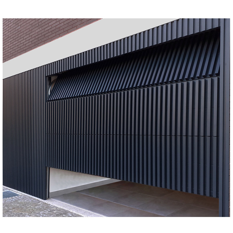Custom Modern Automatic Overhead Aluminum Invisible Vertical Slat Grill Fence Garage Door