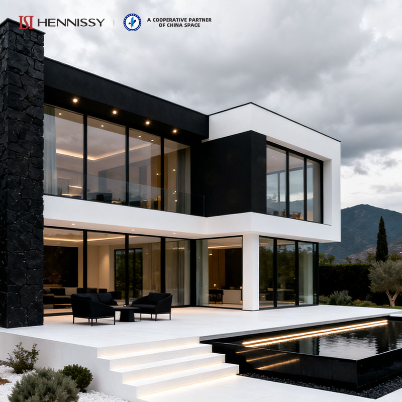 Modern NFRC Certified Thermal Break Aluminum Sliding Glass Door Low-E Double Glazed Tempered Glass U-value 1.7 For US Market