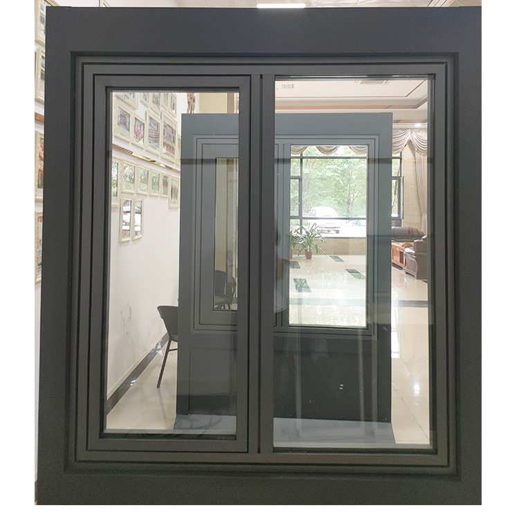 Custom Swing Window Thermal Break Double Glazing Water Proof French Aluminum Casement Window With Mosquito Net