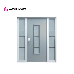 Durable Weather Resistant Contemporary Style Aluminum Entry Doors for North American Residential Builder Projects