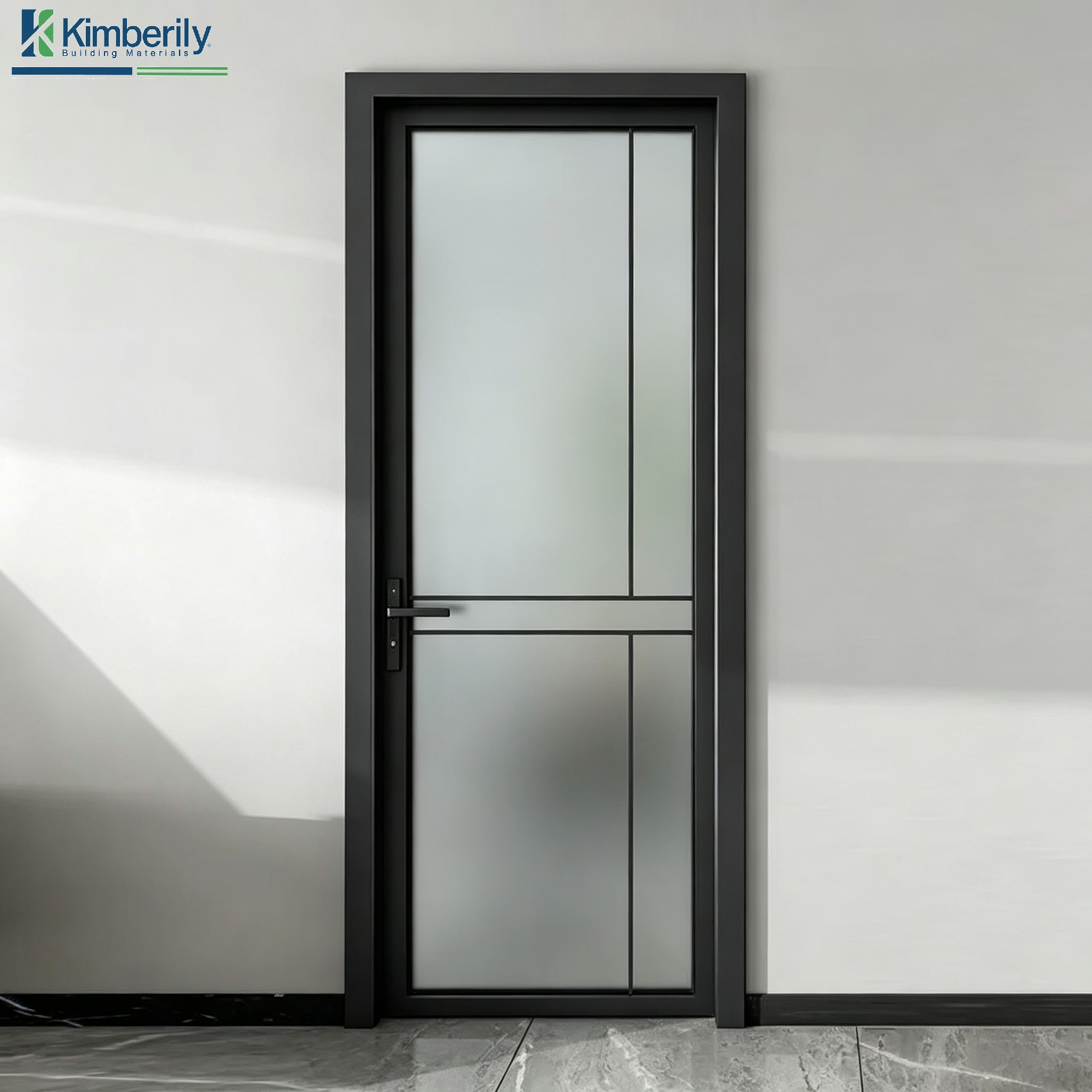 Modern Insulated Front Entrance Doors Design French Swing Aluminum Casement Door with Glass