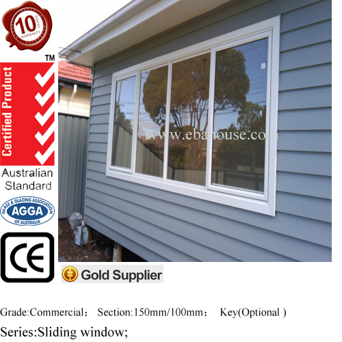 Aluminium Sliding Window for Prefab House Double Glazed Australian windows