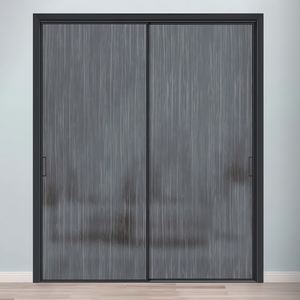 Aluminum Alloy Double Glazing Glass Sliding Doors Minimalist Design