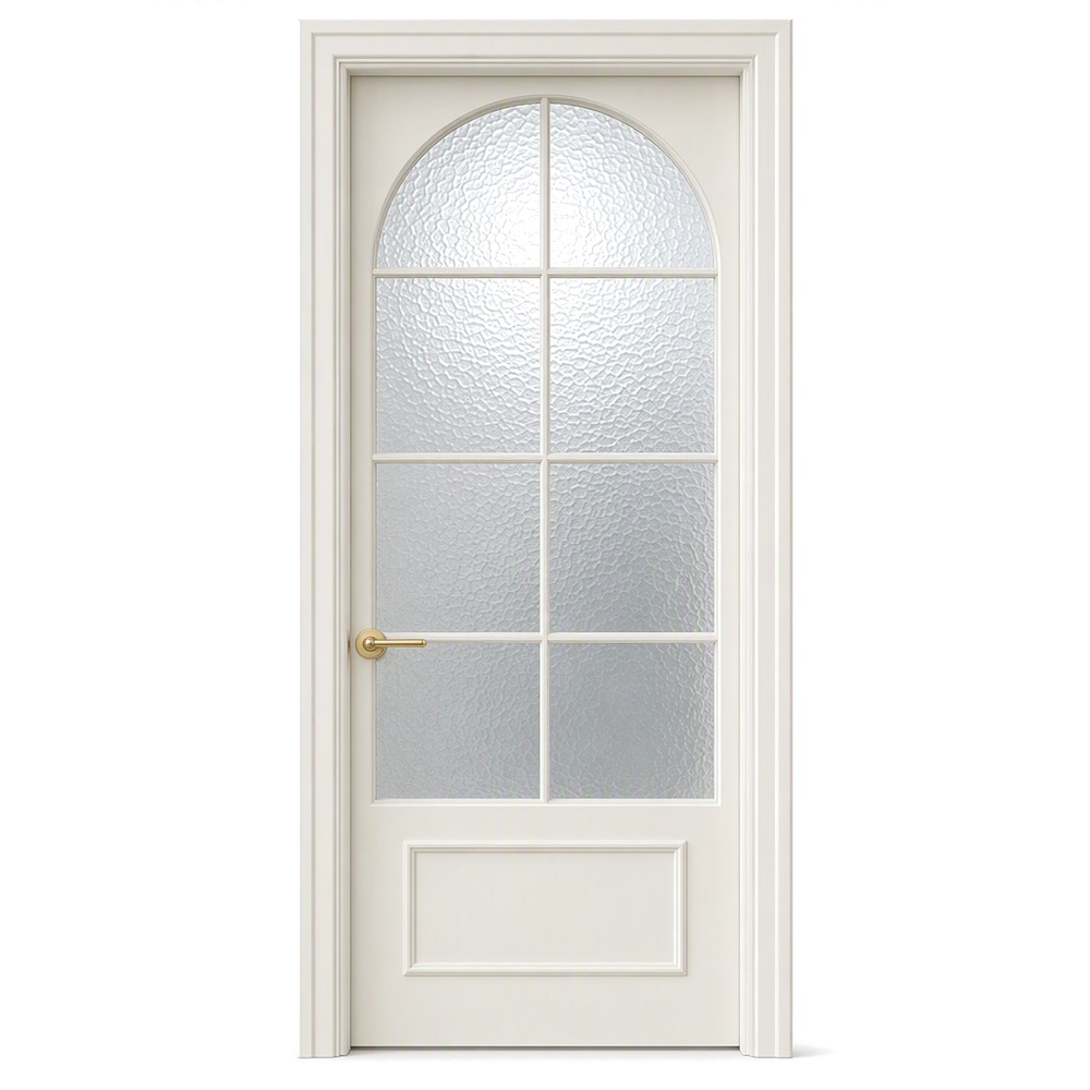 Custom Modern Aluminum Alloy Frosted Tempered Glass Finished Interior Door Waterproof Slab Bedroom Bathroom Apartment Hotel