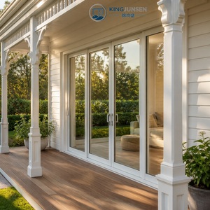 AS2047 Pearl White Aluminum Modern Double Glazed Sliding Door UV Resistant Custom Size for Heritage Villa Exterior Renovation