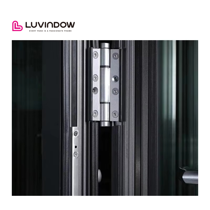 Modern Soundproof Low Maintenance Thermal Break Aluminum Glass Bi Fold Door for North American Residential Commercial Buildings