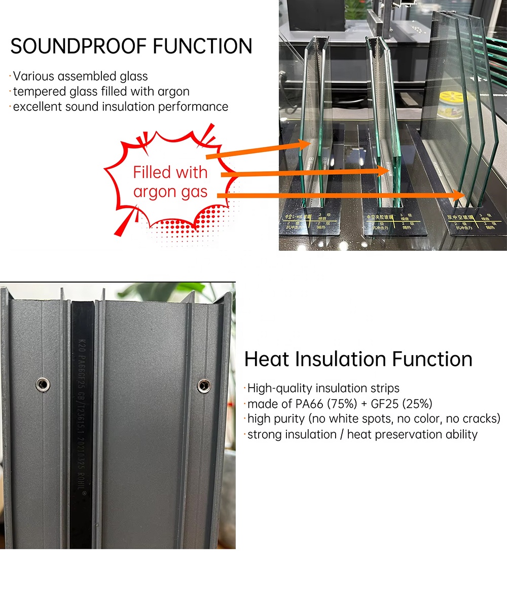 Customized Waterproof Exterior Double Tempered Glass Aluminum Glass Bifold Doors Patio Folding Door