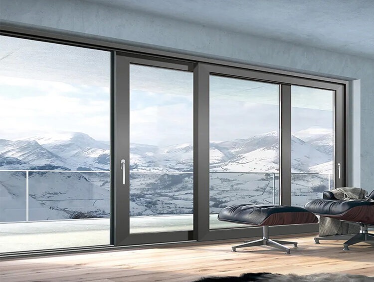 Modern Style UnbreakableFrameless Aluminium Dust Proof Double Sliding Glass Door for Outdoor &amp; Exterior Use