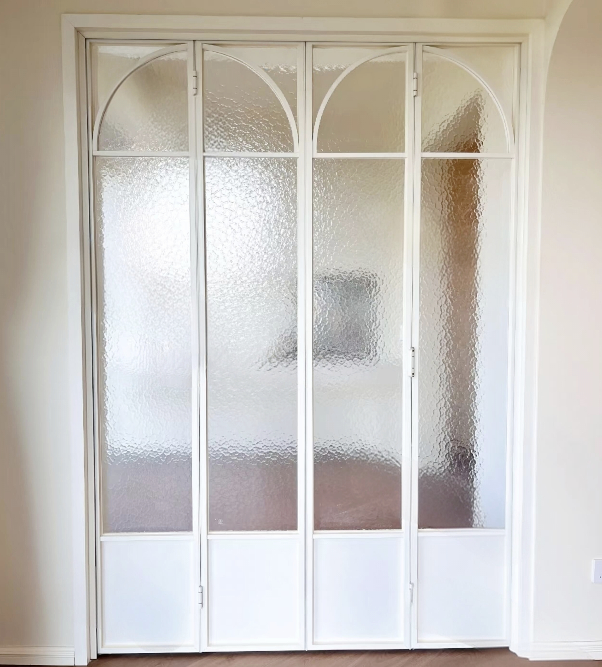 Exquisite Thermal Sound Insulation Aluminium Alloy Foldable Bi-fold French Doors Double Tempered Glass Stable Villa Hotel