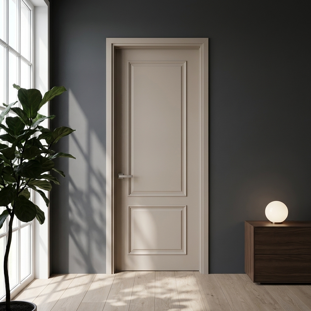 Customized Modern Luxury Aluminum-wood Framed Bedroom Door Fireproof Waterproof Features Finished Suitable for Villa Hotel Use