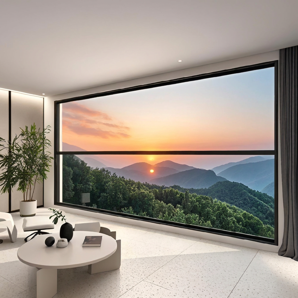 120 Series Thermal Break Casement Window King Kong Mesh Inner and Outer Frame Flush Glazing for Residential Projects