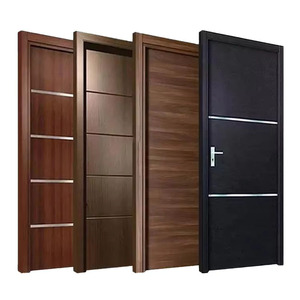 Advance Modern Solid Wood Interior and Interior Door White Front Entry with Aluminum Wood