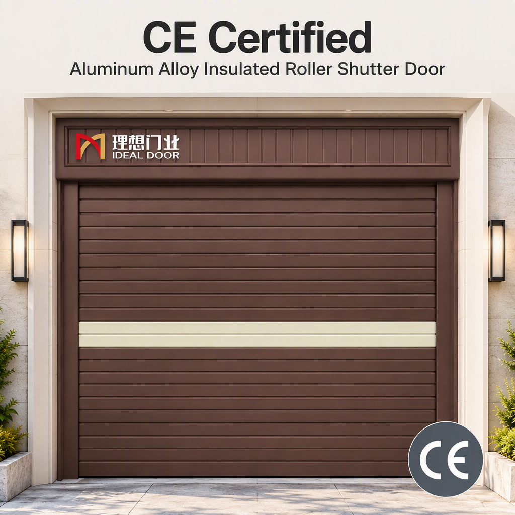 Modern Aluminum Insulated Roller Shutter Door with PU Foam Filled Slats Electric Remote Control Garage Door for Shop Warehouse