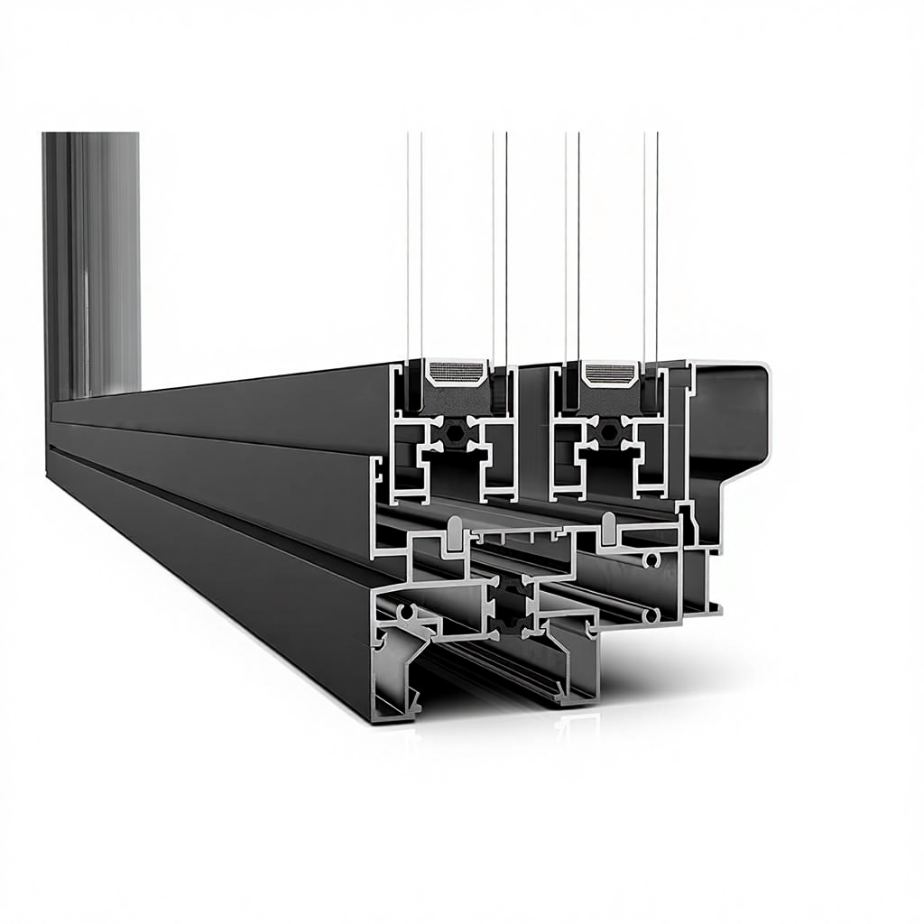 Fuson Soundproof Accordion Sliding Glass Windows and Doors Thermal Break Aluminum Bi Folding Window slide window