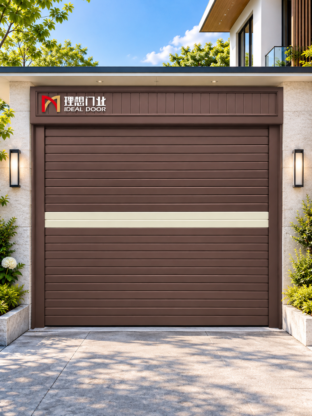 Modern Aluminum Insulated Roller Shutter Door with PU Foam Filled Slats Electric Remote Control Garage Door for Shop Warehouse