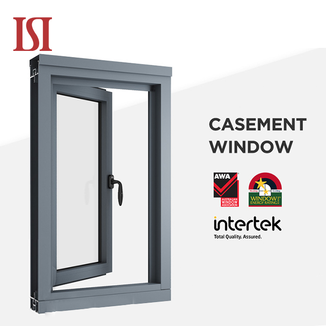 Top Brand AS2047 Modern Design Aluminium Casement Windows Hurricane &amp; Impact Proof Black House Windows Florida Approval On Sale