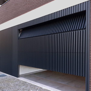Custom Modern Automatic Overhead Aluminum Invisible Vertical Slat Grill Fence Garage Door