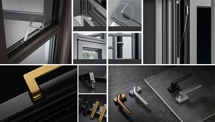 Thermal Break Tilt Turn Aluminum Windows with Double Glazed Glass, Aluminium Window Inward Opening for Houses Soundproof