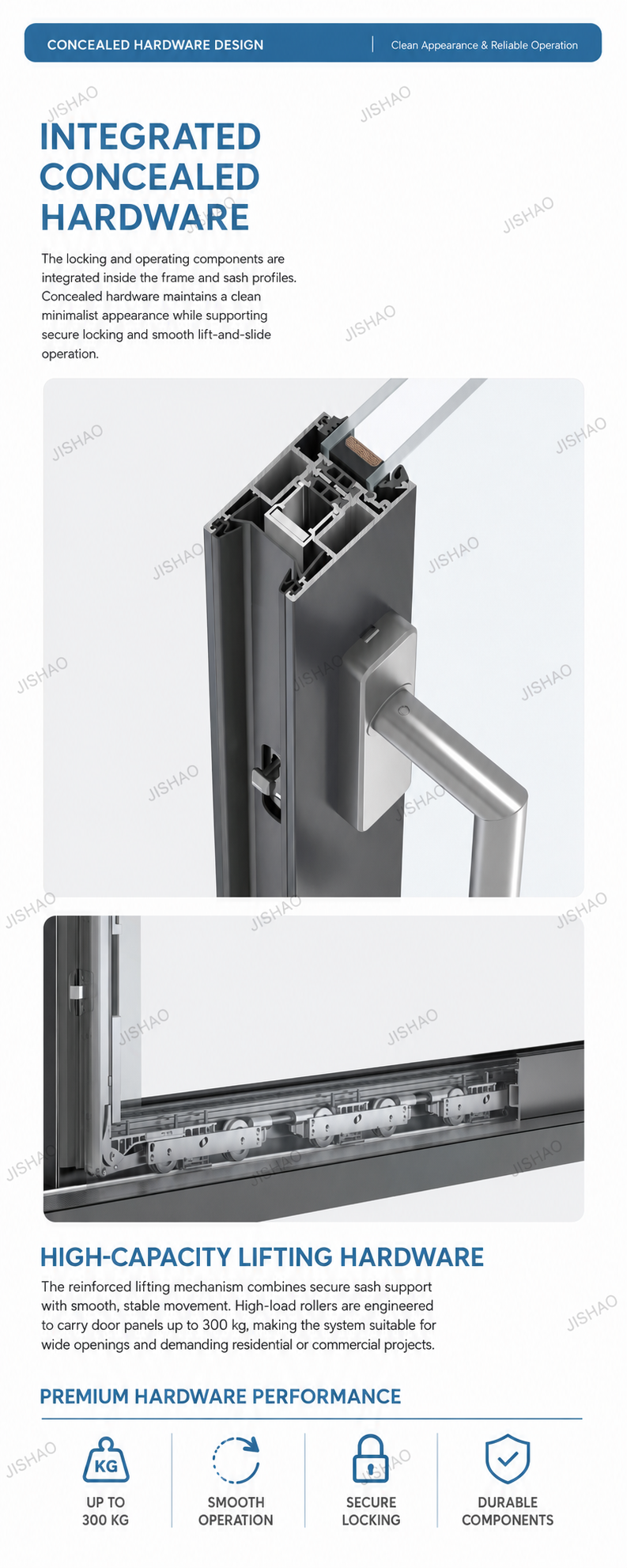 Large Aluminum Lift Slide Door with Double Glazing for Patio Balcony and Garden Projects