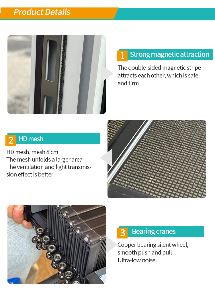 Diamond Mesh Folding Diamond Mesh Sliding Mosquito-proof Aluminum Alloy Entrance Door, Anti-theft Main Door, Screen Window Door