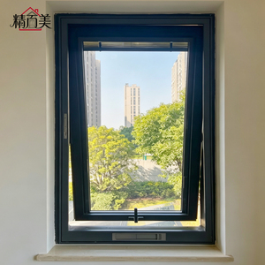 Aluminum Custom Logo Upper Hung Window Airtight Sealing Soundproof Weatherstrip Glazed for Retail Shop Store Showroom Boutique