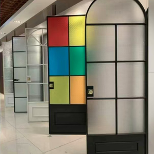Arch Aluminum Casement Doors Modern Flush Glass