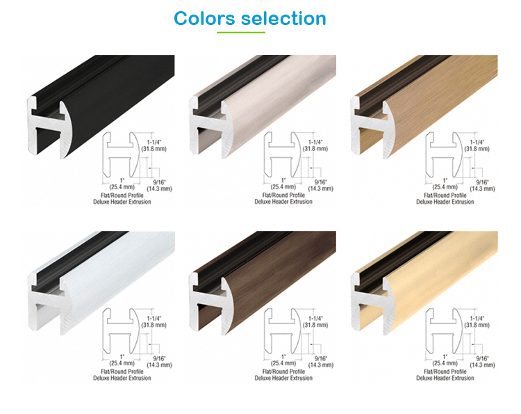 Customized CR L Aluminum Shower Room Glass Door Deluxe Shower Enclosure Header