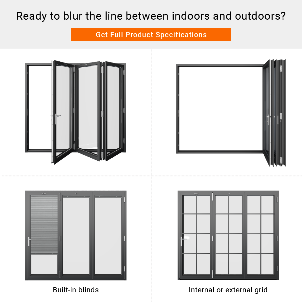 American Standard Grill Design Interior Bi Fold Folding Door Villa Accordion Aluminum Folding Patio Door