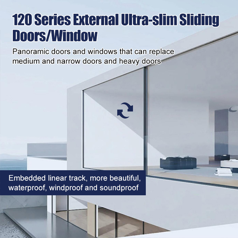 Customized 120 Series Panorama Sliding Door for Balcony Waterproof Soundproof Double Glass Aluminum Doors and Windows