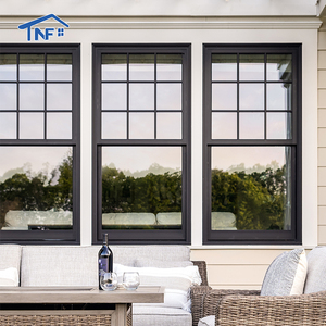 Thermal Break Aluminum Double Glass Single Hung Sliding Windows