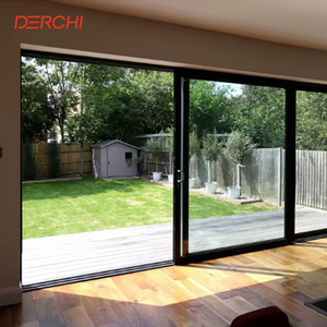 Residential House Sliding Panoramic Tempered Lowe Glass Door Sliding Metal Door Aluminium Glass Patio Aluminum Sliding Doors