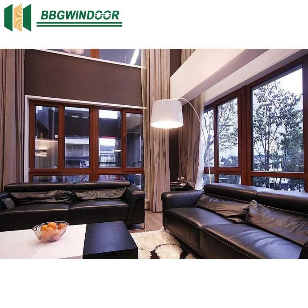 Lukliving Aluminum Clad Wood Composite Frame Aluminium Arch Shaped Windows