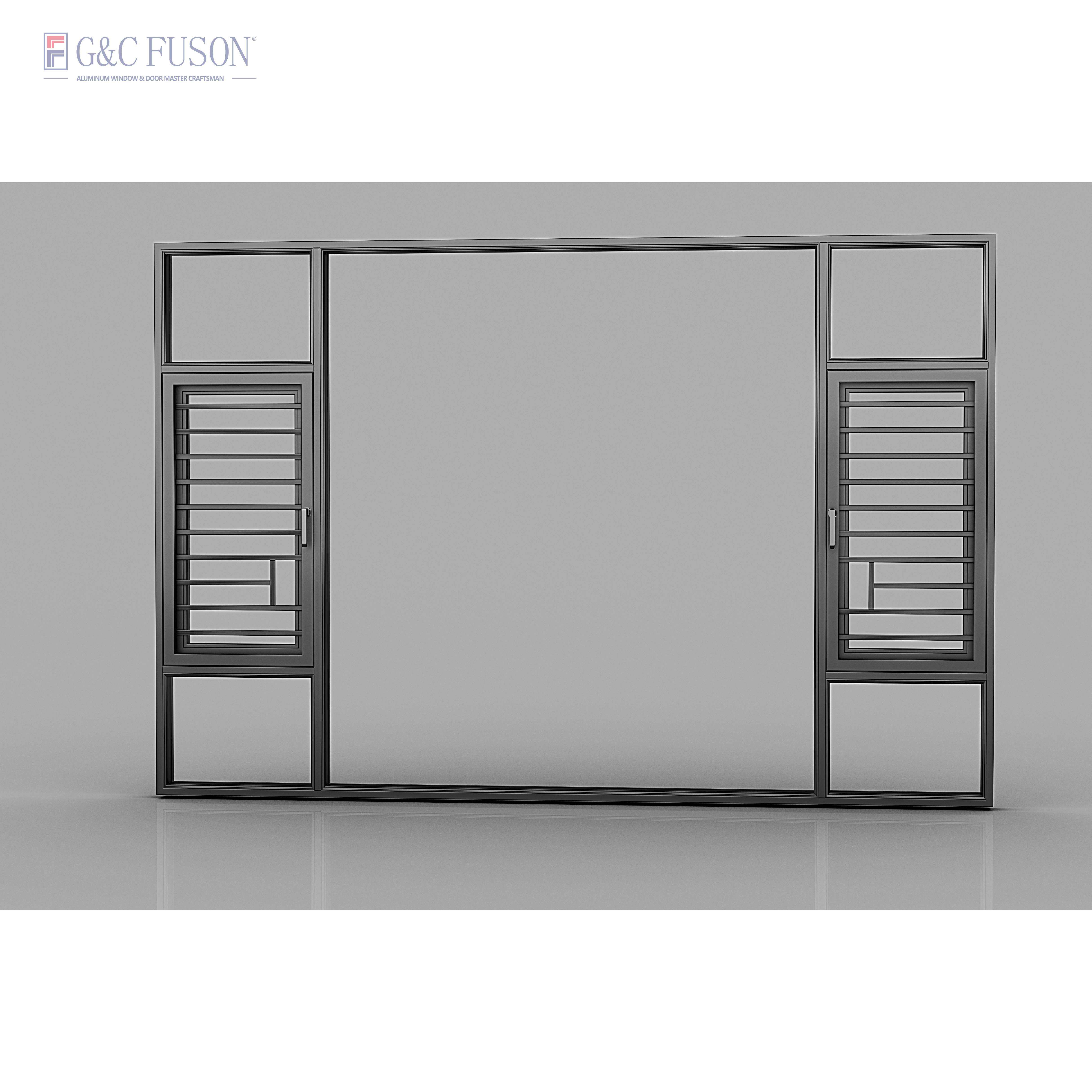 Fuson 2023 High Quality and Best Price Sound Proof Aluminium Windows Bifold Glass Aluminium Doors and Window