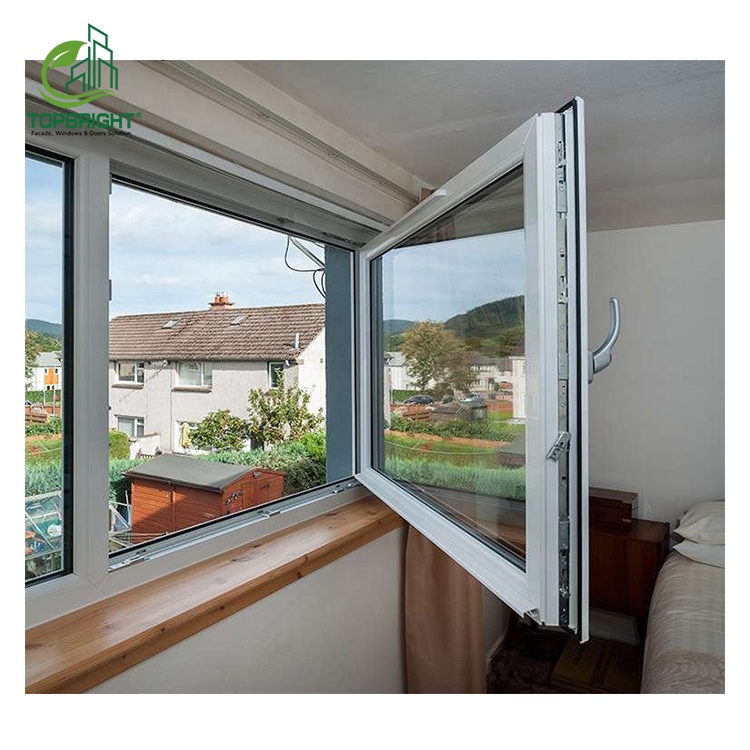 French Panoramic Window Thermally Broken Glazed Casement Aluminum Tilt and Turn windows
