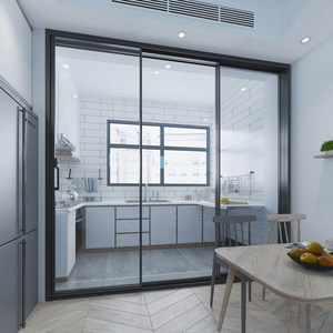Aluminum Sliding Glass Door Energy Efficient Double Glass Partition Sliding Doors