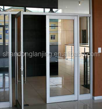 Modern Design Double Panel Swing Style Casement Hinged Aluminum Interior/Exterior Doors for Hotels Finished Surface