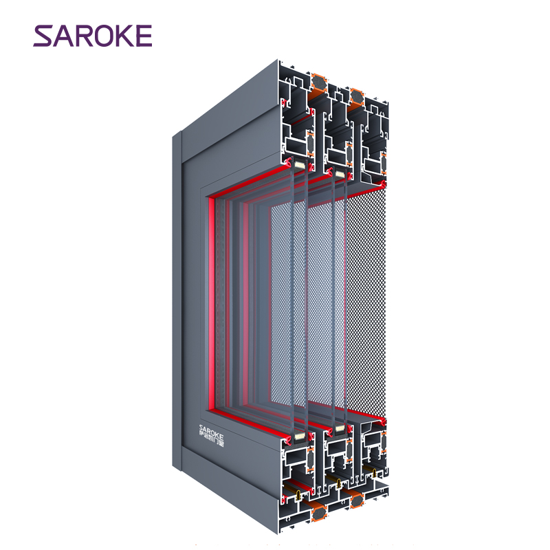 4 Panel Center Opening Europe Exterior Aluminium Sliding Patio Doors With Screen
