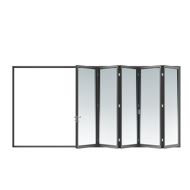 Heavy-Duty Aluminium Bifold Fold Door for Commercial &amp; Residential Spaces - Durable Bifold Partition with Safety Glass