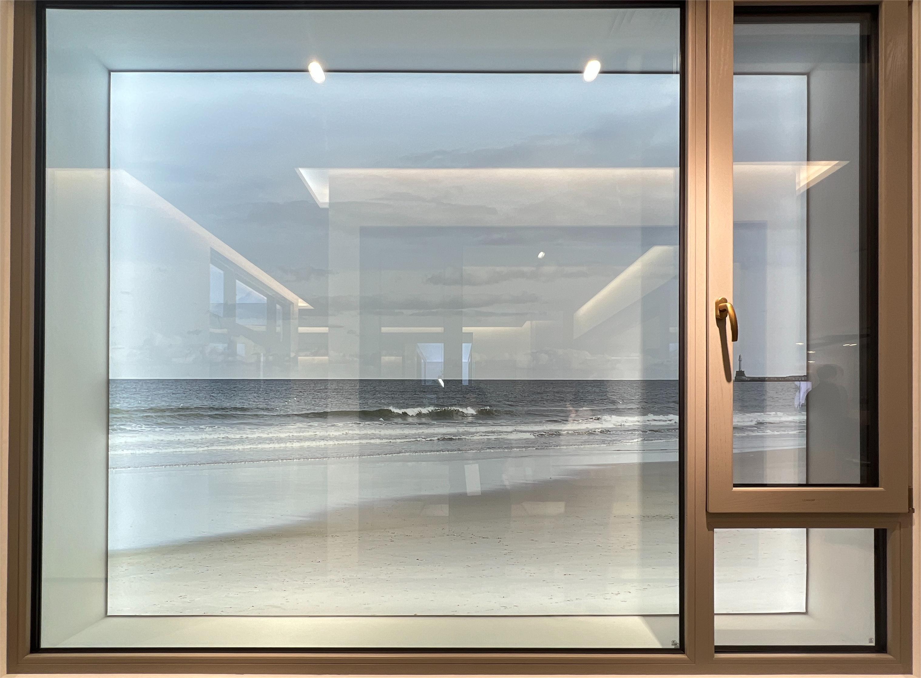 Custom Swing Soundproof Tilt Turn Solid Wood Aluminum Composite Timber Windows Tempered Glass for Villa Hotel Church