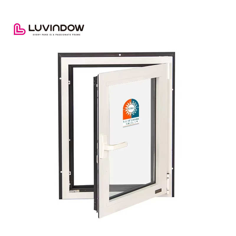 American Standard Aluminum Tilt Turn Windows With Grid Design Simulate Single Hung windows For Residential And Hotel