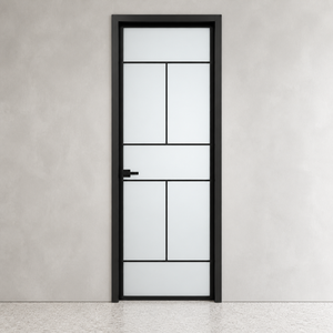 Ultra Slim Aluminum Hinged Glass Door Narrow Frame Minimalist Design Sound Insulation Bathroom Apartment Custom Size