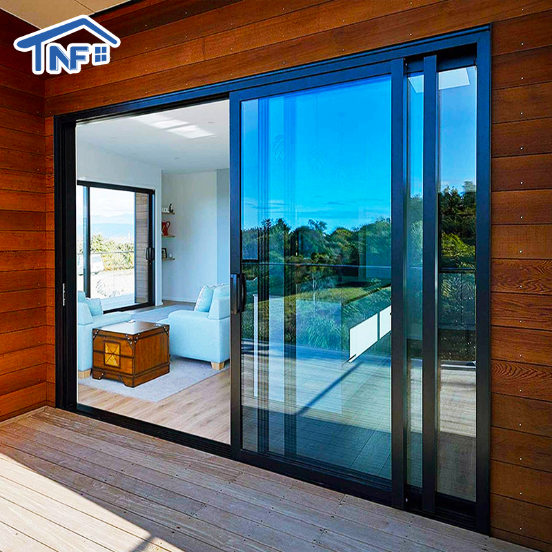 Custom Large Opening Panoramic Hurricane Impact Multi-Panel Aluminum Stacker Double Glazed Sliding Glass Doors with Fly Screen
