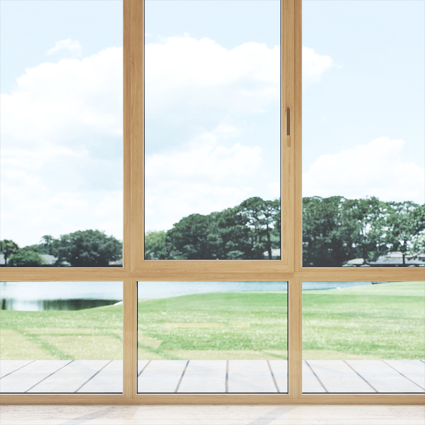 LEAWOD Wood-aluminum Composite Smart Window