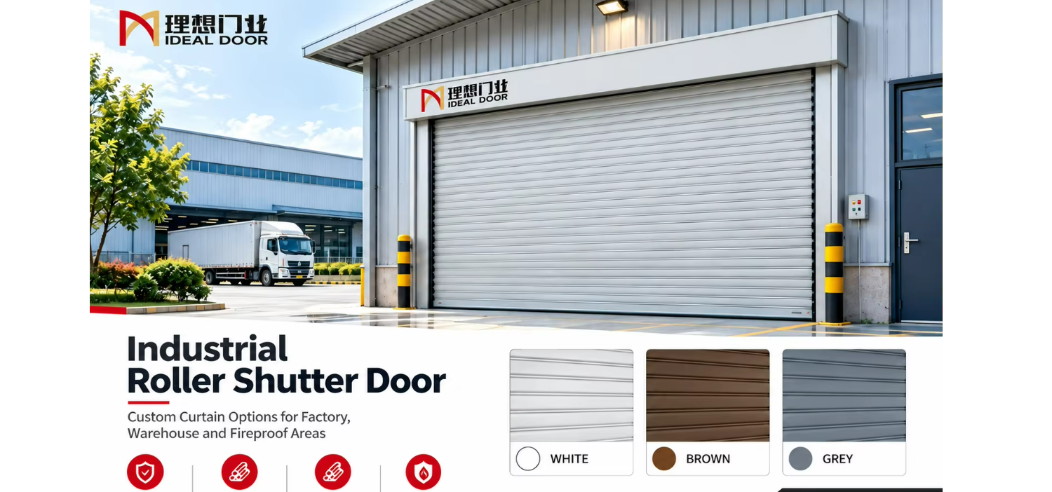 Modern Aluminum Insulated Roller Shutter Door with PU Foam Filled Slats Electric Remote Control Garage Door for Shop Warehouse