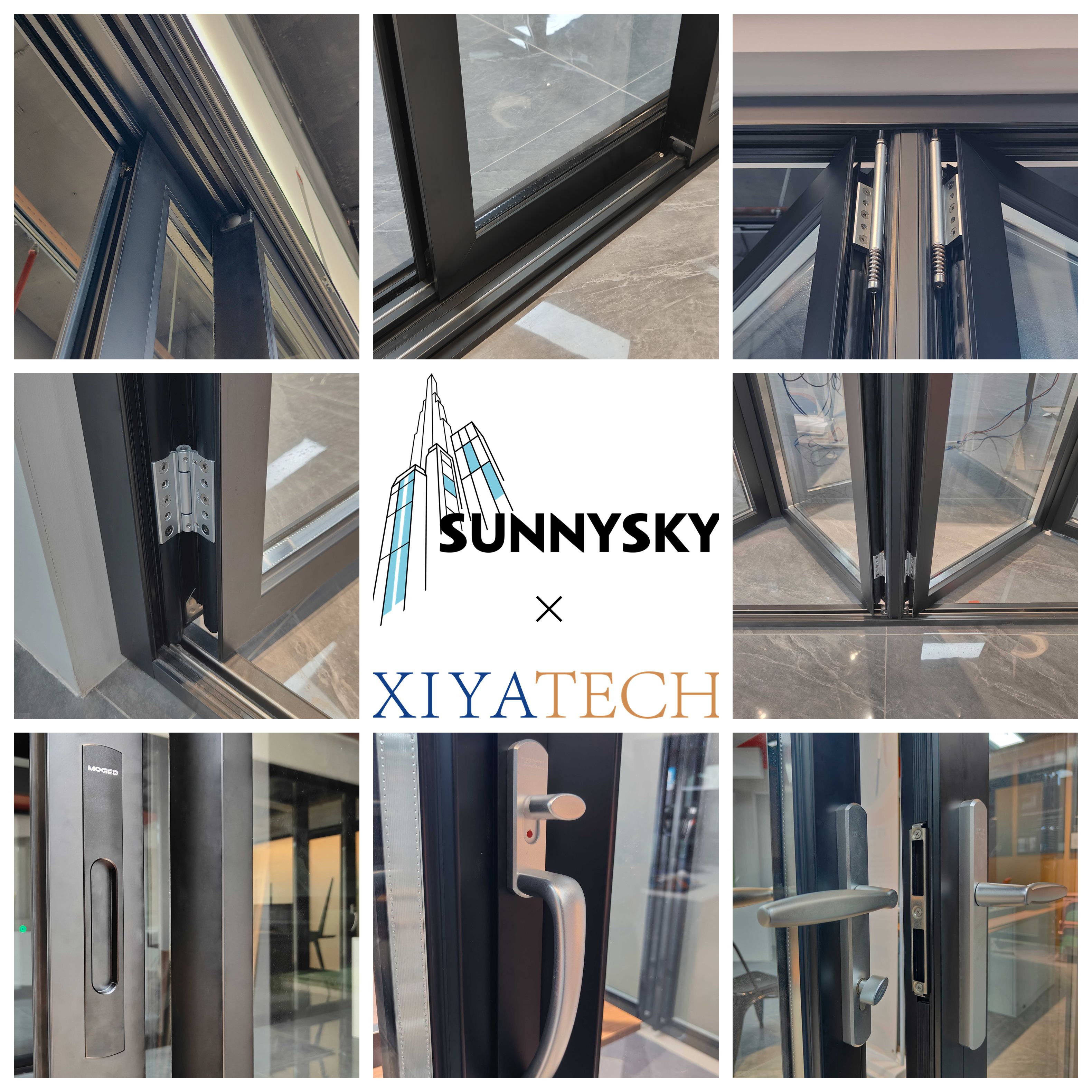 Sunnysky Casement Window AAMA Standard Laminated Safety Glass Hurricane Proof Multi Point Lock Villa Access Ways