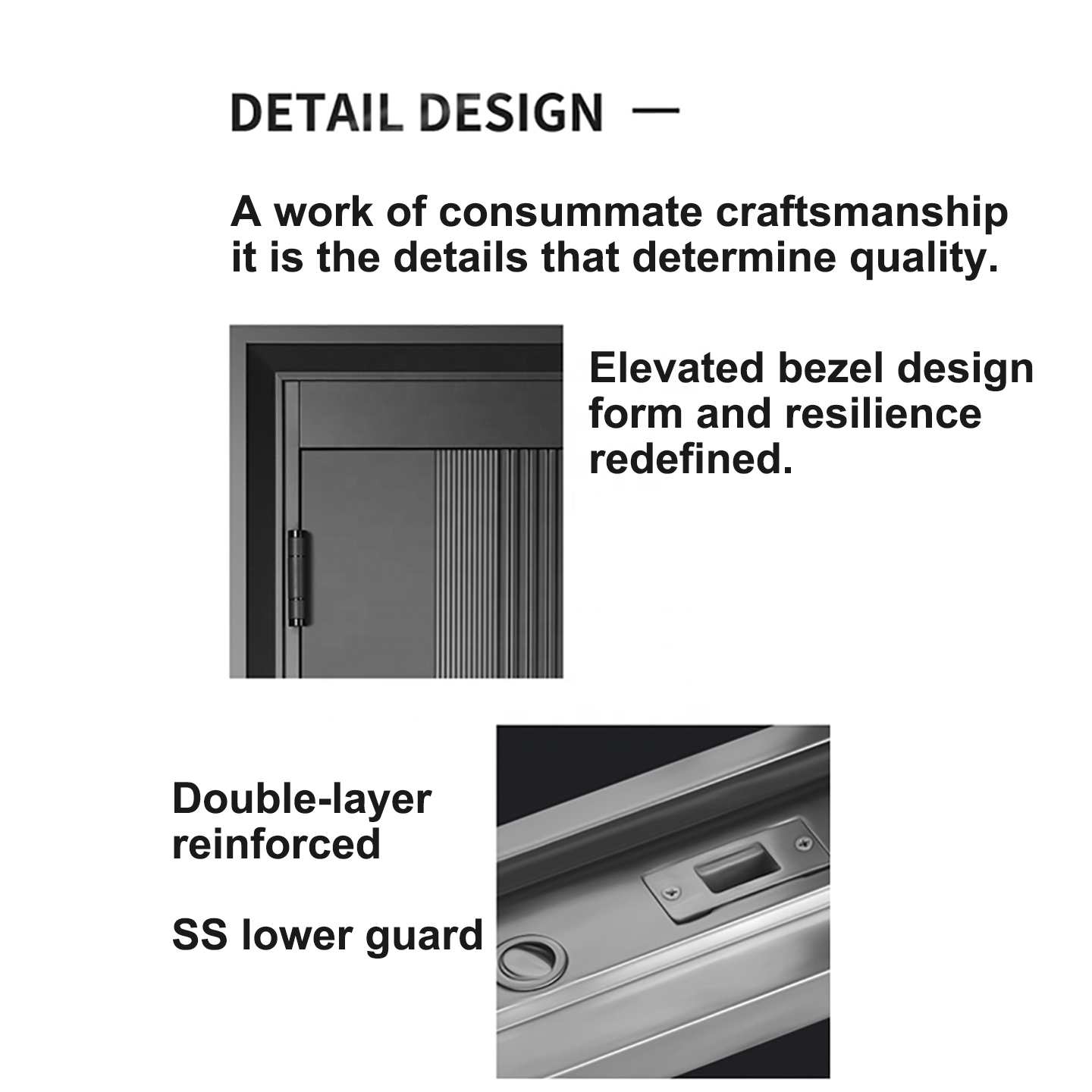 Factory Wholesale Exterior Entry Crittal Door Design Tempered Glass Aluminum French Double Glass Swing Casement Door