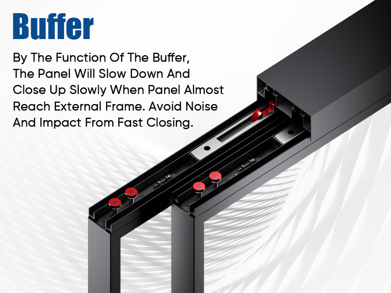 Brief Design Ultra Narrow Edge Single Glass Aluminium Smooth Sliding Door Kitchen Sliding Door